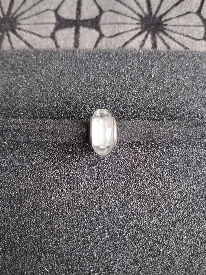 PANDORA: MURANO GLAS CHARM, WEISS, *NEU*