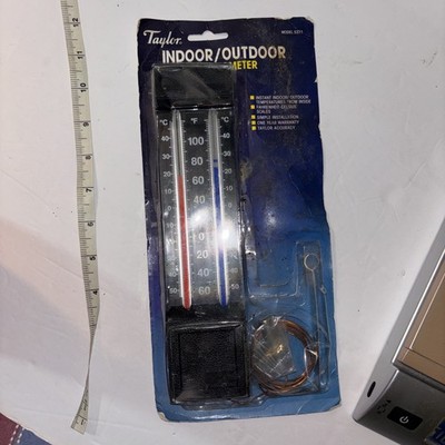 Vintage New Taylor Indoor Outdoor Thermometer #5377 Nib