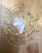 Brass Plated Metal Plate Holders by van Hygan & Smythe with Hangers