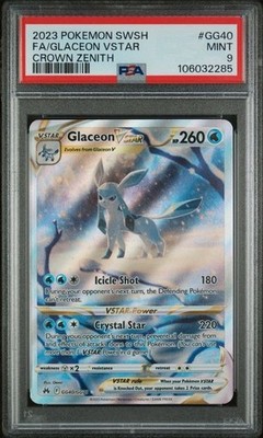 Pokemon Crown Zenith Glaceon VSTAR #GG40 Full Art PSA 9 Mint | eBay