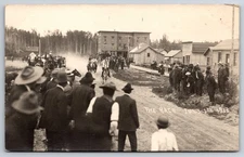 Horse Race through Town Prince George Fort George British Columbia Canada c1910