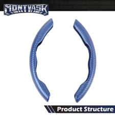 Universal 15" Carbon Fiber Car Steering Wheel Booster Non-Slip Cover Accessories