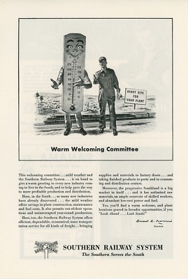 1946 Südbahn Anzeige mildes Klima des Südens hilft Industrie Anlagenstandorte RR