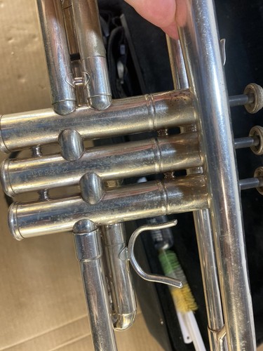 Amati Kraslice Student 213 trumpet Mouth Piece + Case Nickel Silver Band Instrum - Picture 9 of 15