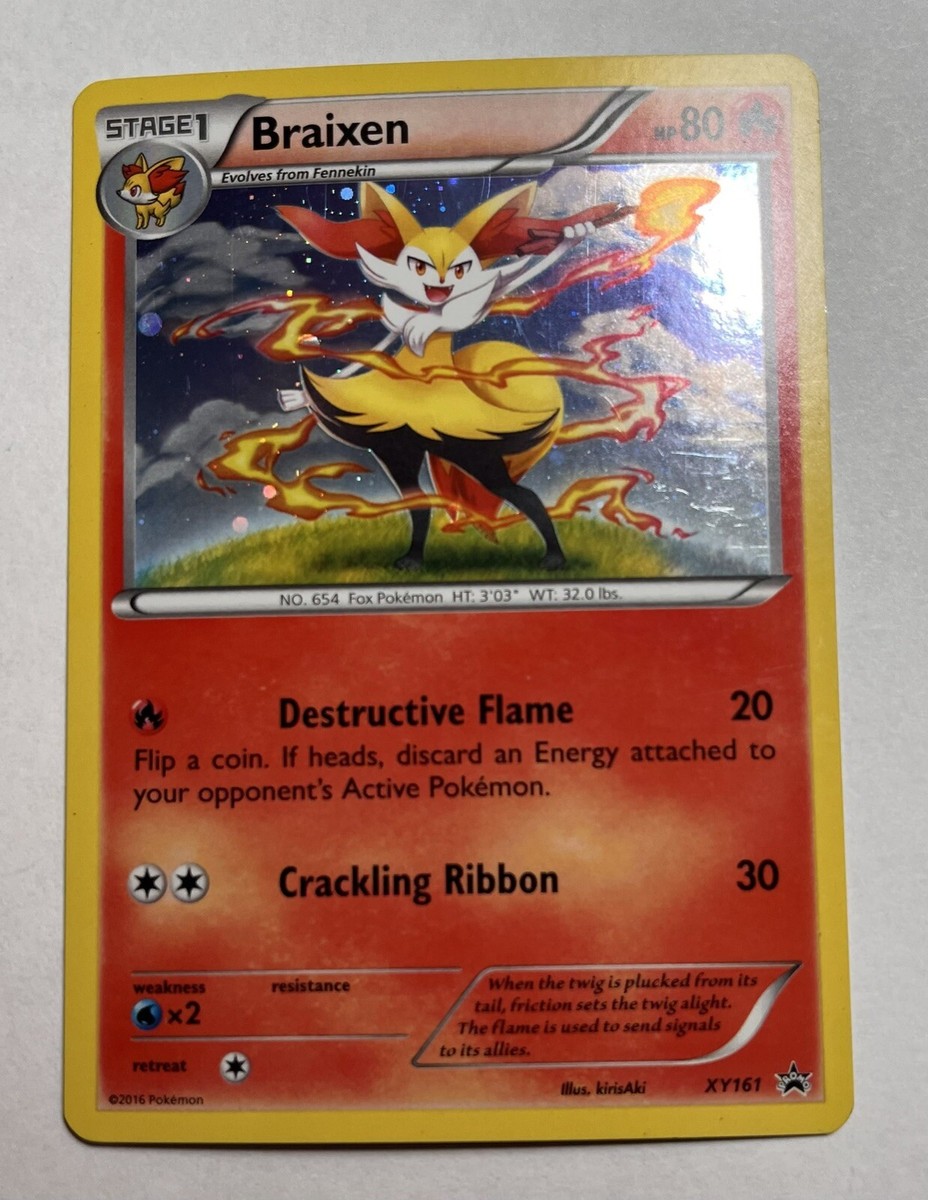 Pokemon XY Black Star Promo XY161 Holo Braixen NM-Mint | eBay