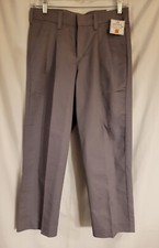 Set Of 2 NWT A Easy Care Boys Grey School Uniform Pants Size 28x24 Husky XL/16