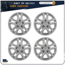 4x 12 Inch Wheel Cover Hub Caps Universal Fits R12 Tire Steel Rim Silver