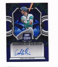 2023 PANINI ELITE EXTRA EDITION BASEBALL COLLIN PRICE HIDDEN GEM AUTOGRAPH