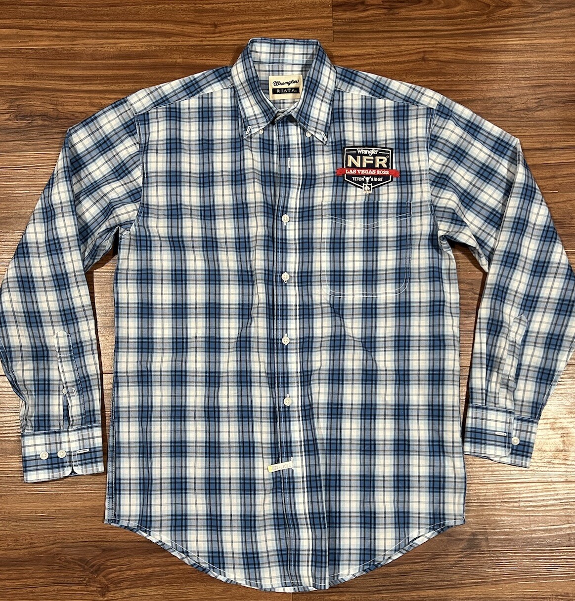 Wrangler Riata NFR National Finals Rodeo Las Vegas 2022 Western Shirt Blue Small