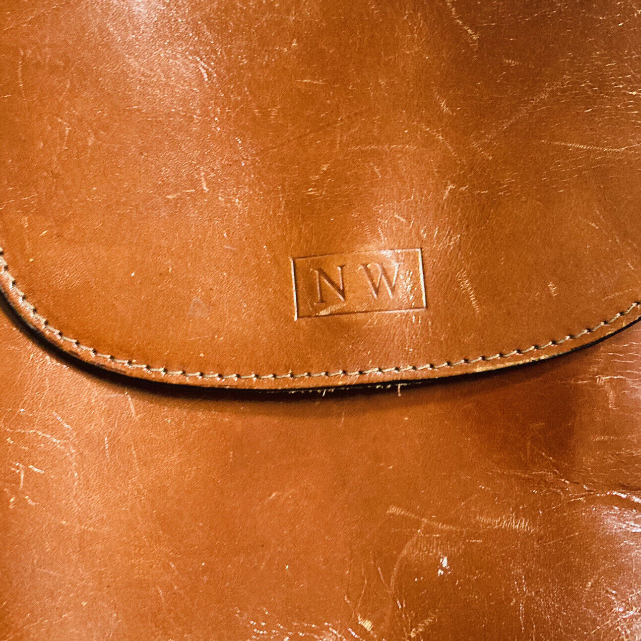 Vintage Nine West Clutch Purse Bag Brown Genuine … - image 5