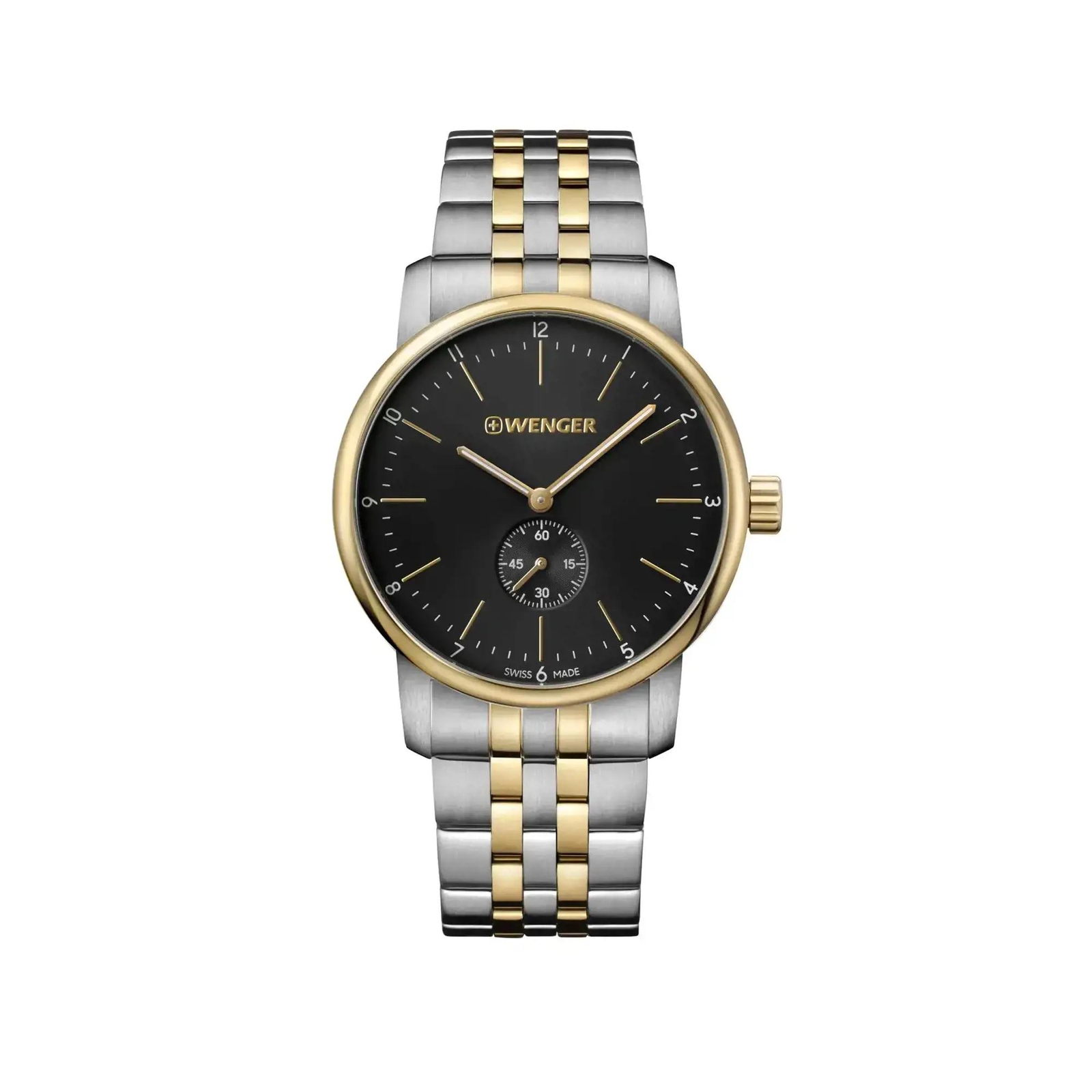 Wenger Urban Classic 42mm Two-Tone Steel Black Dial Mens Watch 01.1741.104