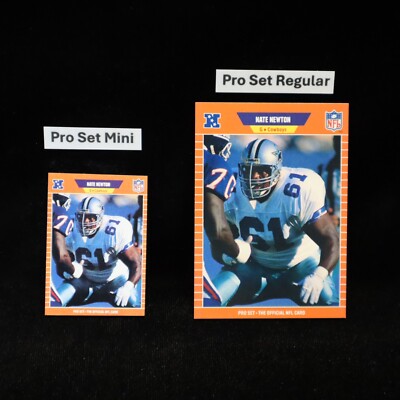 1989 Nate Newton RC Dallas Cowboys Pro Set Mini #93 ... See Description