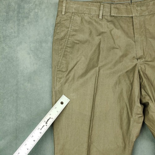 Ermenegildo Zegna Dress Pants Mens 36x32 Tan Khaki Narrow Fit Garment Dyed Chino - Picture 3 of 15
