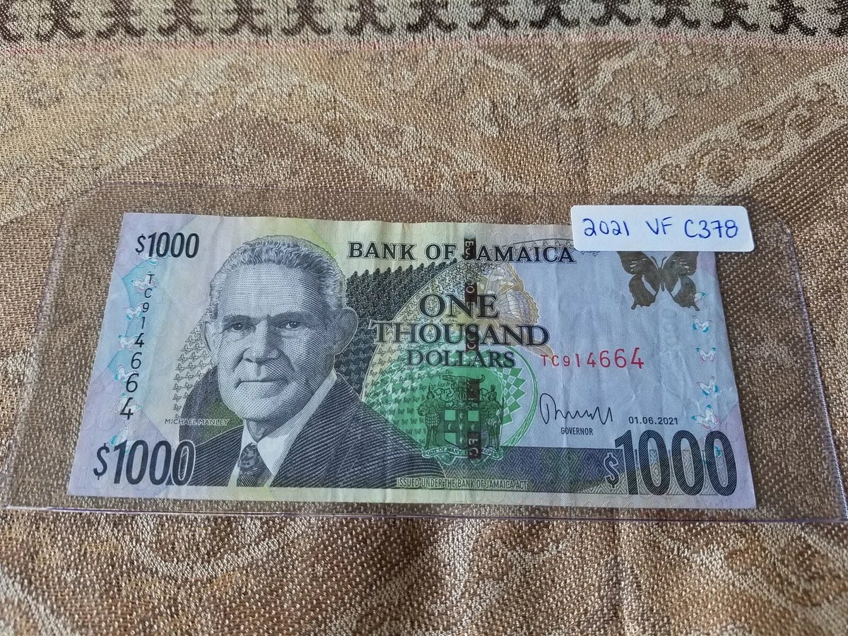 Jamaican one thousand dollar bill