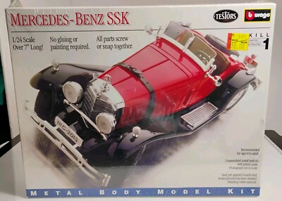 1993 TESTORS Burago 1920s MERCEDES BENZ SSK 1:24 Metal Model Kit NIB VTG Sealed