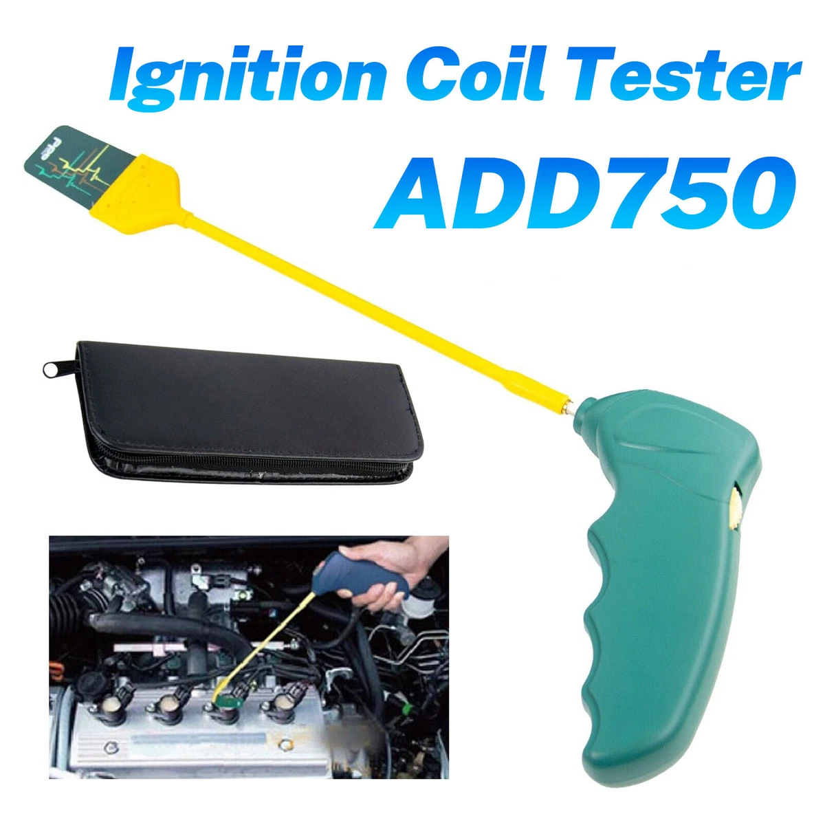 Probador De Bobina De Encendido Probador De Bobina Profesional En Bujía Probador Rápido De Seguridad Multifunción COP De Encendido Herramienta De Diagnóstico Comprobación De Chispa