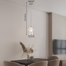 Ceiling-mounted Light, Adjustable Height, Modern Crystal Pendant Light Fixture