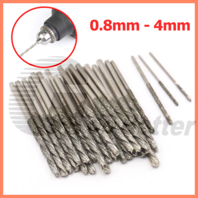 Diamond Coated Twist Drill Bits 0.8mm 1mm 1.2mm 1.5mm 2mm 2.5mm 3mm 3.5mm 4mm