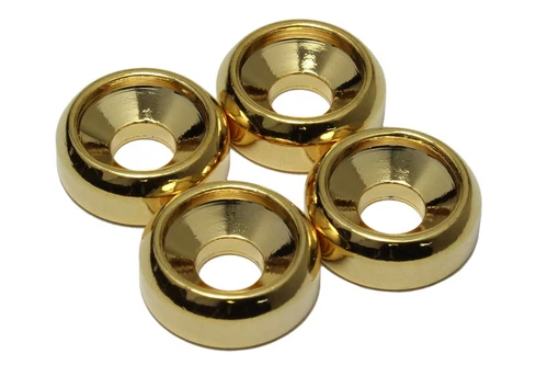 Guitar Neck Mounting Ferrules Bushings 14mm diameter - Gold