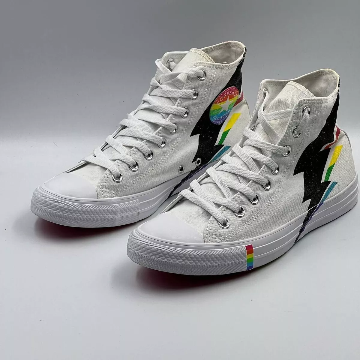 CONVERSE CHUCK TAYLOR ALL STAR HI PRIDE LGBTQ LIGHTNING BOLT 165715C SIZE 43