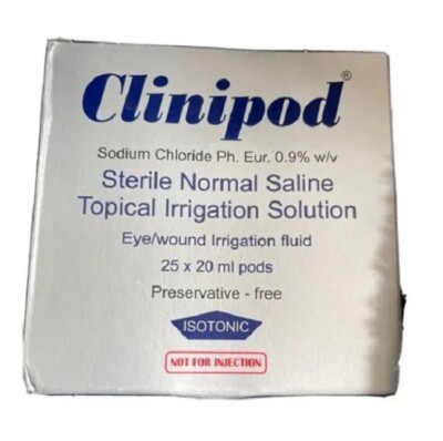 Clinipod 0,9% normale Kochsalzlösung sterile Pods 20ml x 25
