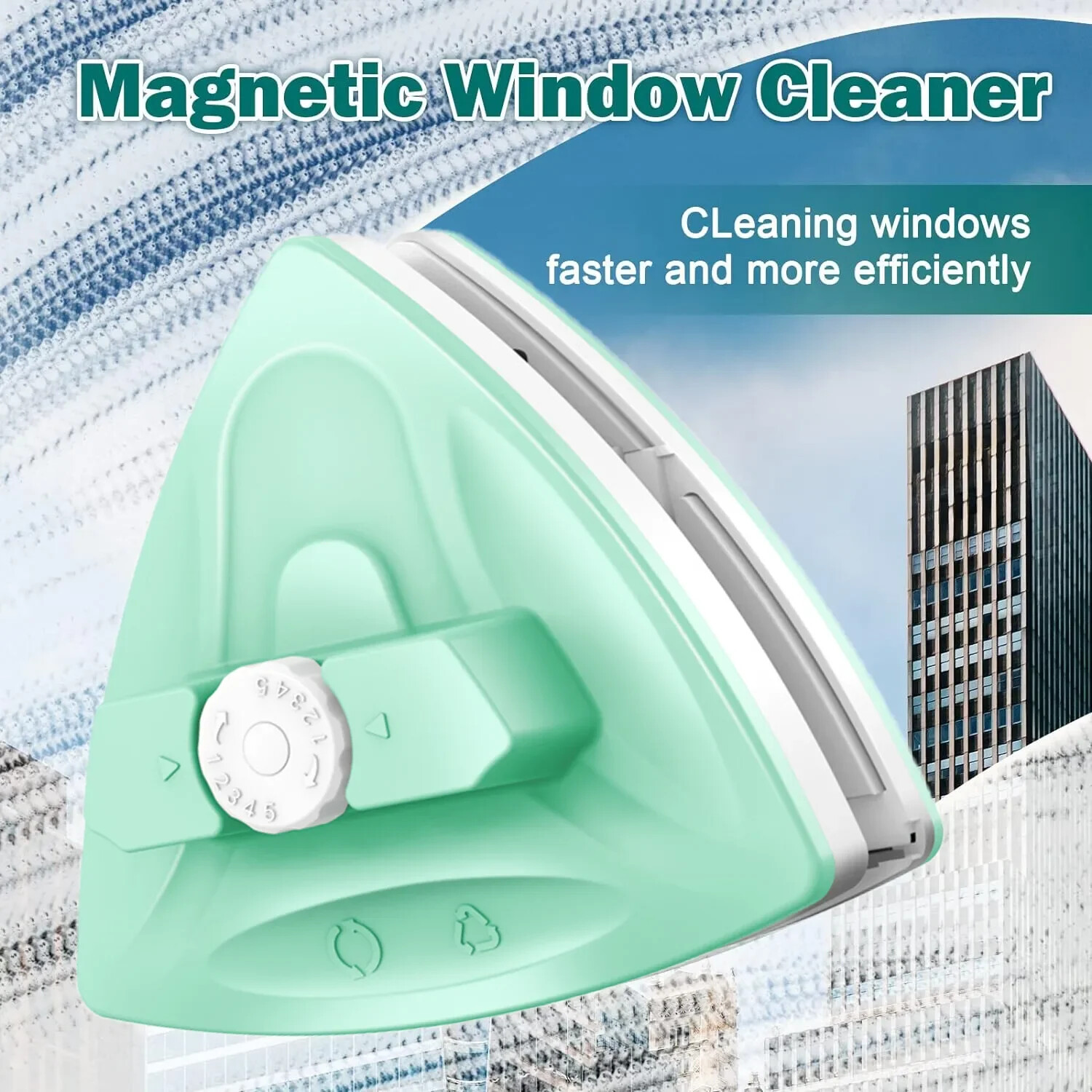 Double Side Magnet Cleaner Brush Magnetic Glass Window Cleaning Wiper High-Rise