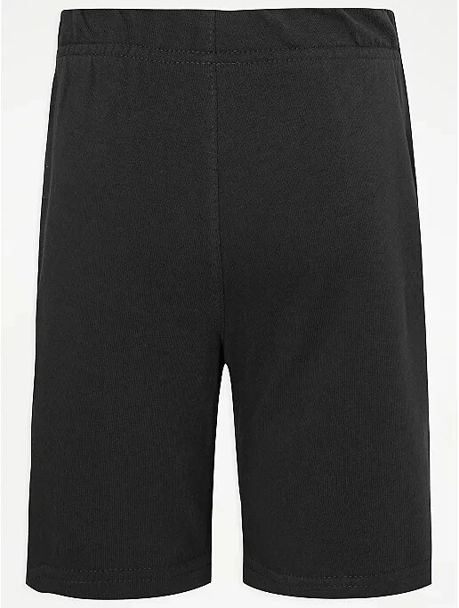 Boys Soft Cotton Jersey shorts Ge@rge Navy Black Drawstring Summer Pull On NEW - Image 2 of 3