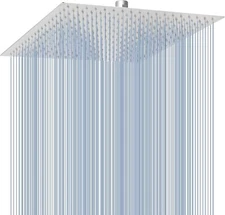 16 Inch Rain Shower Head High Pressure Square Rainfall Showerhead Brushed Nickel