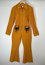 VTG 70s Jumpsuit Flare Bell Bottoms  Art To Wear Bare Bottoms  (READ FLAWS