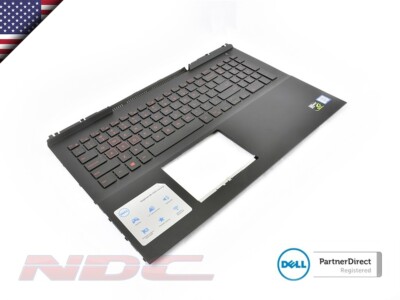 Dell Inspiron 7566/7567 Handauflage + US ENGLISCH ROT Tastatur mit Hintergrundbeleuchtung 0MDC8K + 03R0JR