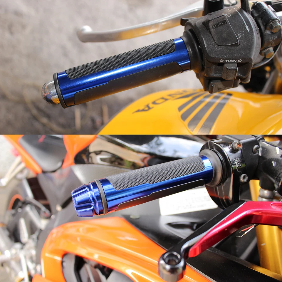 黑色摩托车 7/8 英寸手握手柄适用于川崎忍者 600R 250R 650R — 第 3/4 张图片