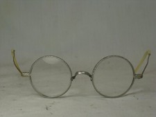 antique eyeglasses glasses frames round circular Lennon Potter ornate metal