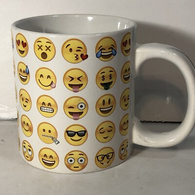 EMOJI COLLECTION HAPPY FACE SMILING EMOTION CERAMIC MUG 11 OZ
