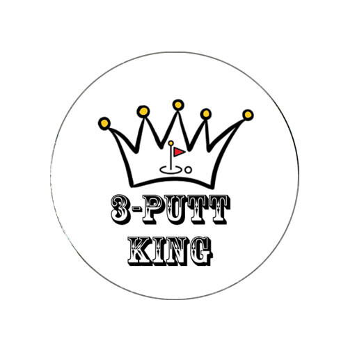 3 Three Putt King Novelty Gift Golf Ball Marker +Switchblade Divot Tool ...