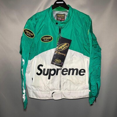 Supreme x Vanson Cordura Jacket Green Leather Size XL Men's NEW | eBay