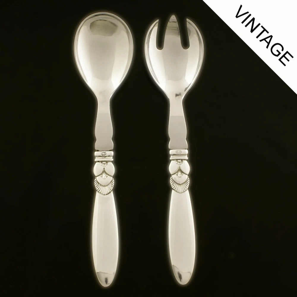 Georg Jensen Antique US Sterling Silver Salad Servers for sale | eBay