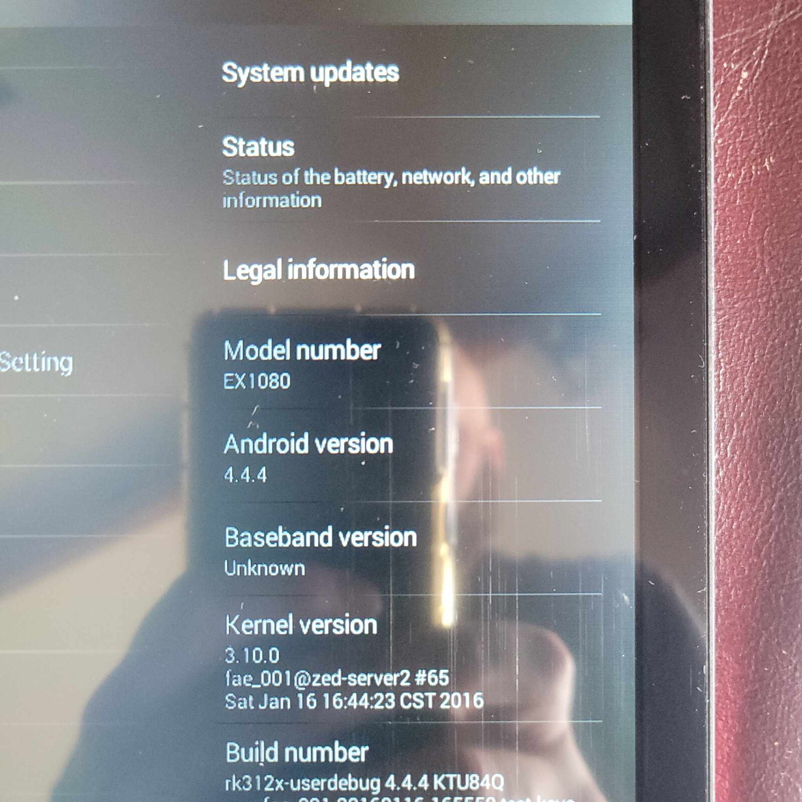 INOVA EX1080 8GB 10.1" Red Android Tablet - #20250404487