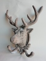 Doppel Gusseisen Haken Hirsch Wandhaken Hirsch Geweih Garderobenhaken Shabby