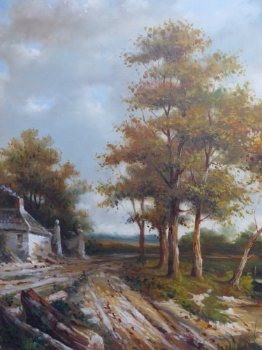 LARGE COUNTRY VIEW LISTED ARTIST ROBERT SCALVINI FREE SHIPPING TO ENGLAND - Picture 10 of 14