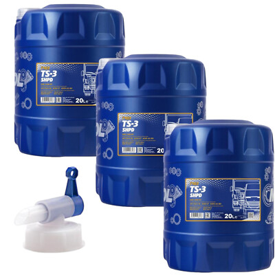 3x20L Mannol TS-3 SHPD Motoröl 10W-40 High Performance Diesel ÖL  LKW + Hahn