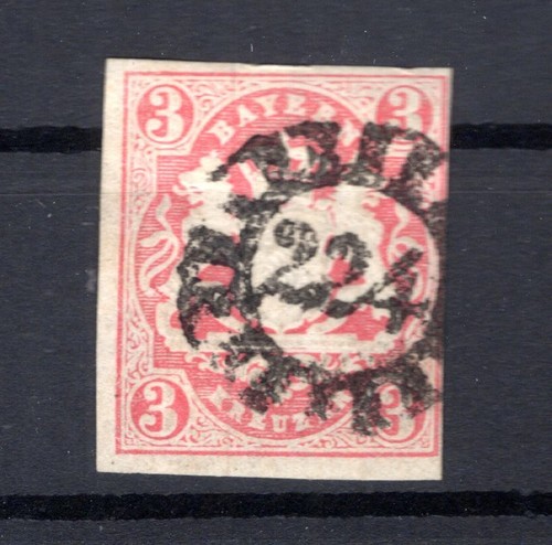 Bavaria Stamp with GMR Number 224 Stamped (B3007