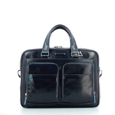 NEW Piquadro - Laptop/Tablet Briefcase Blue Square 14.0 - CA2849B2 - BLU2 AUTHEN