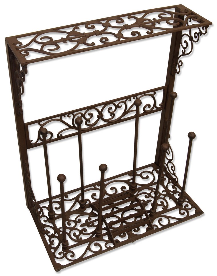 Woodside Cast Iron Boot Rack Organizer Storage Shoe Wellington Holder ...
