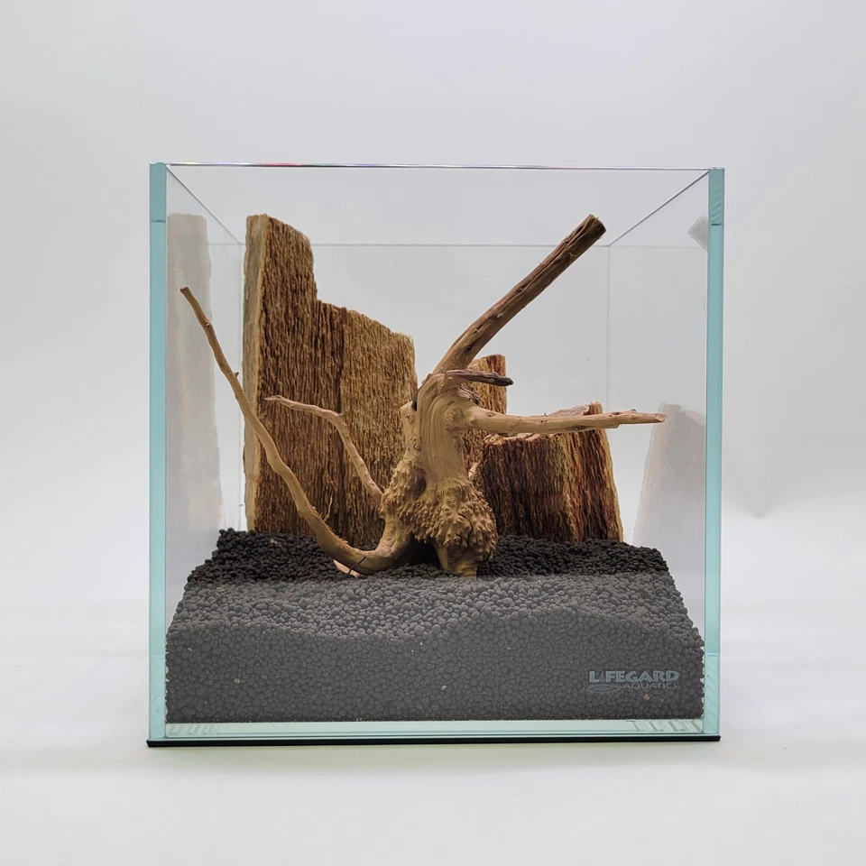 Tanque sin borde nano cubo de 1 galón, 2 galones, 3 galones, vidrio ultra transparente bajo en hierro Foto 2 de 4