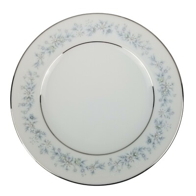 New Noritake China Marywood Bread and Butter Plate #2181 Blue Flowers Platinum 