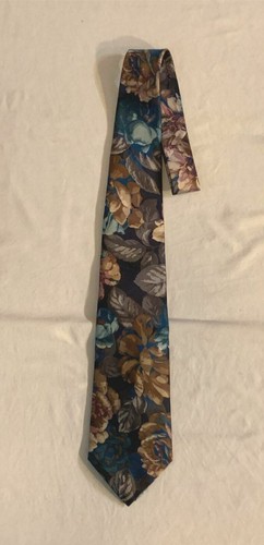 Essex Row Men's Floral Polyester Neck Tie LV5 Multicolor 57" Long