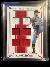 2019 Panini National Treasures - Game Gear Material Sixes - Dakota Hudson #11/99