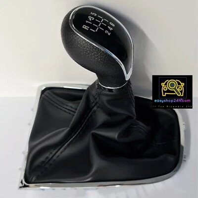 AFTERMARKET CUFFIA E POMELLO CAMBIO 6 MARCE PER OPEL ASTRA J 10 CON CORNICE CROMATA SUPPORTO