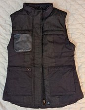 Nobis Elora Women's Down Vest Size S/p Small Dark Gray Black