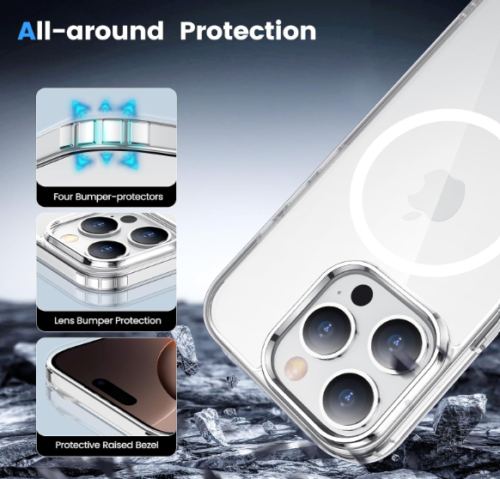 For Apple iPhone 16 Pro Max Clear Case Shockproof MagSafe Cover - Picture 10 of 33
